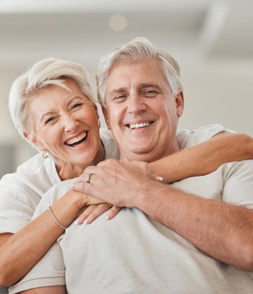 Portrait of happy, smiling senior couple