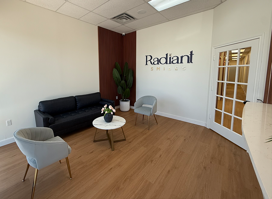 Waiting area at Radiant Smiles
