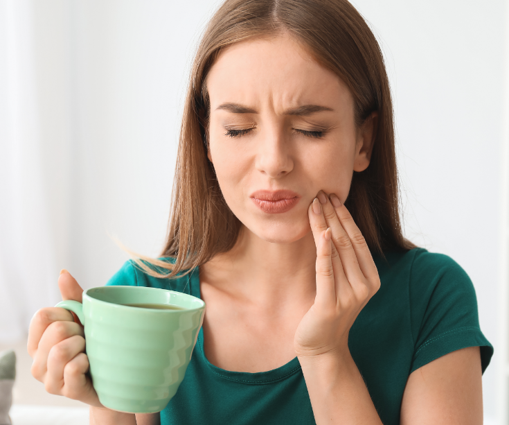 Woman with toothache