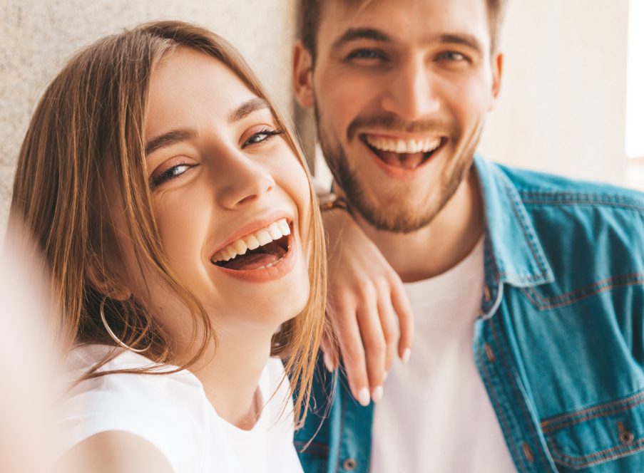 Smiling couple